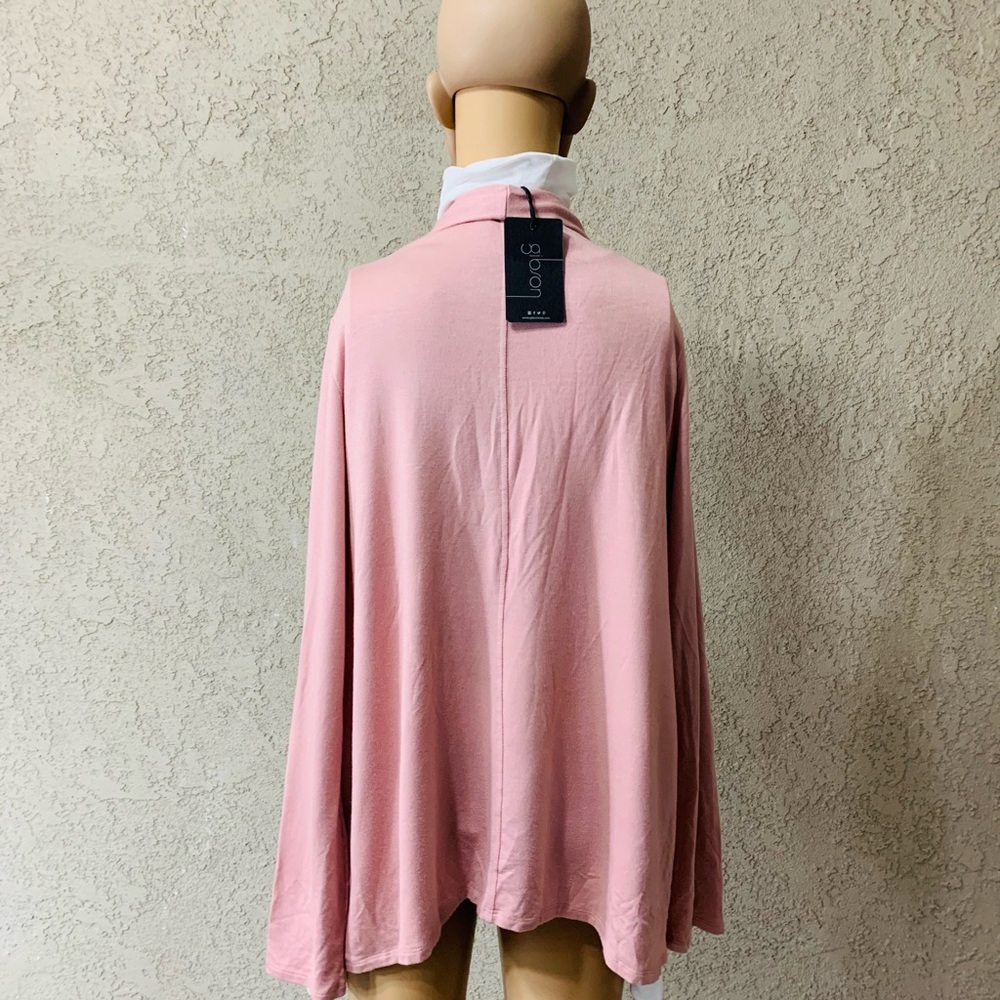 NWT Gibson Look Open Light Mauve Cardigan Size L - Picture 7 of 8